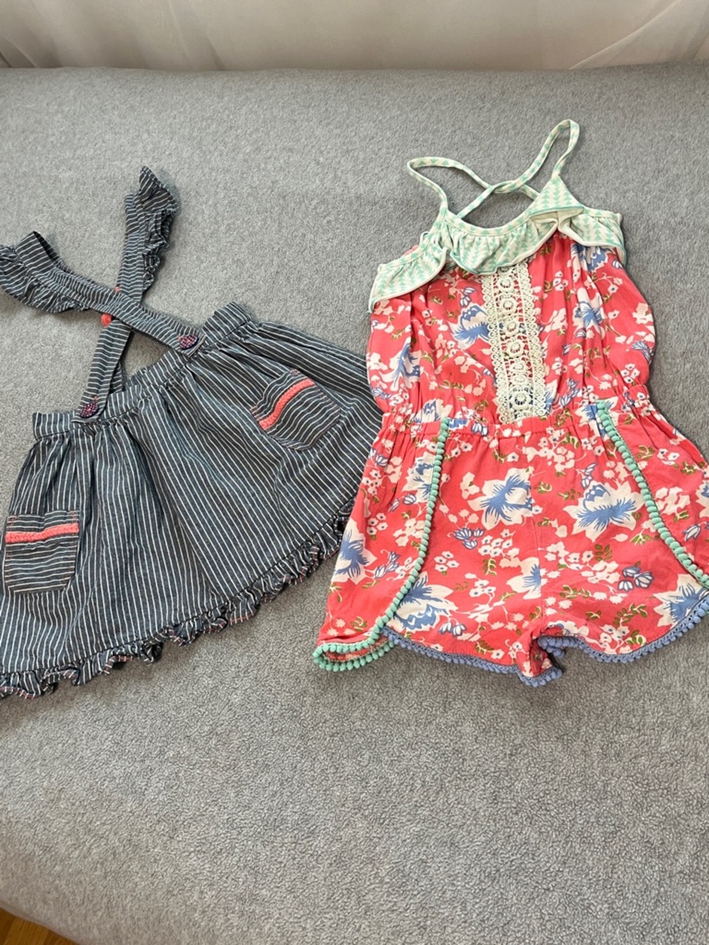 Matilda Jane Jumper Dress Romper Bundle Lot Girls 6 Summer Ruffle Striped Floral